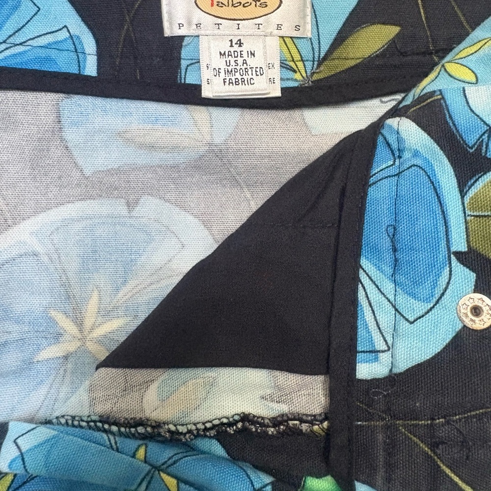 Talbots Floral Mini Skirt - Blue and Purple EUC - Picture 3 of 3